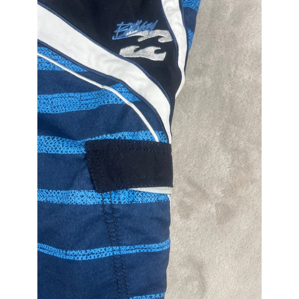 Vintage billabong Mens Blue Striped Board Shorts Size 34 Swim Trunks M122QOCC